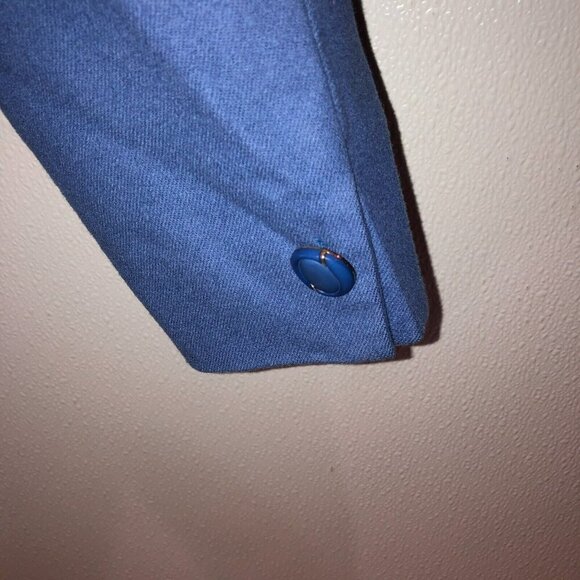 VTG Pendleton Womens 12 Blue Pure Virgin Wool Double Breasted Blazer Jacket USA - Picture 8 of 11